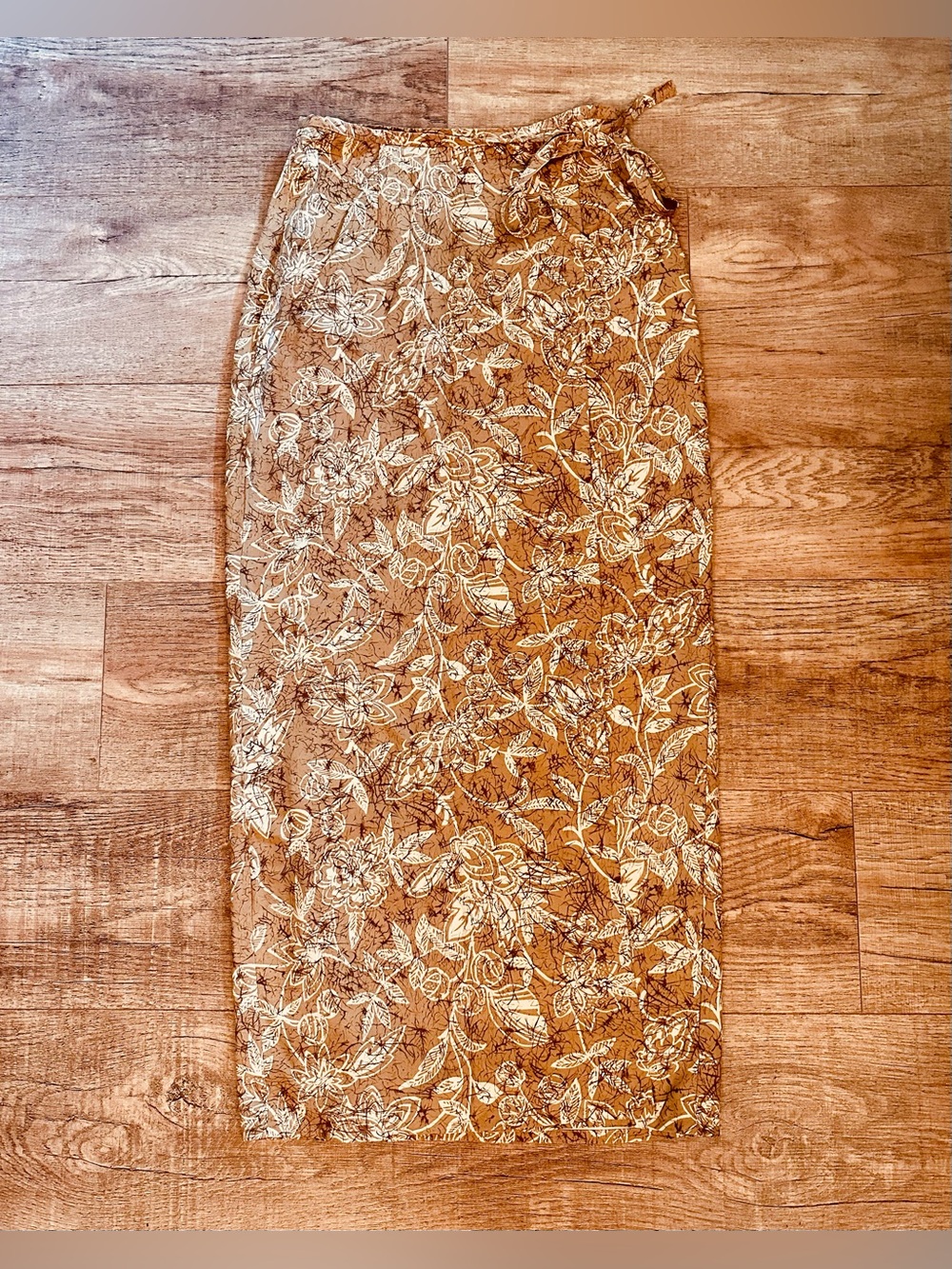 Ann Taylor Silk Boho Wrap Midi Skirt Size 2